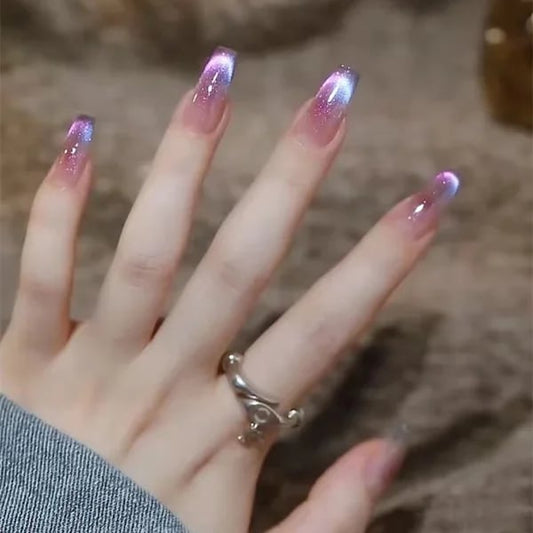 ❤️2024 new all-purpose rainbow cat's eye crystal nail polish💅🏼💅🏼